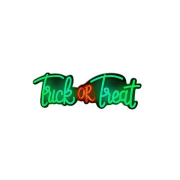 Luxe Light Décor Trick Or Treat Hanging Lighted Sign, 17"