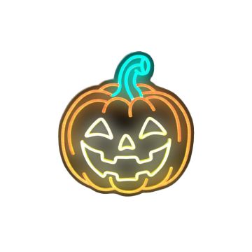 Luxe Light Décor Jack O Lantern Hanging Lighted Sign, 16"