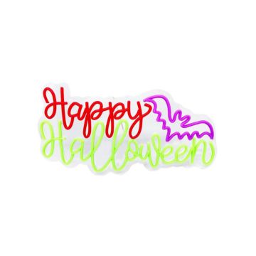 Luxe Light Décor Happy Halloween Hanging Lighted Sign, 18"