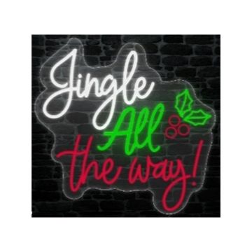Luxe Light Décor Jingle All the way Hanging Lighted Sign, 24"