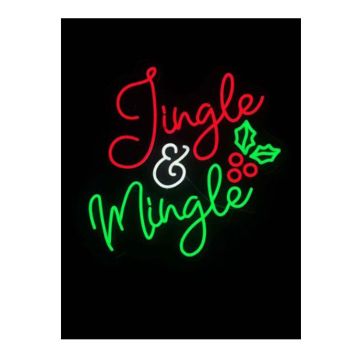Luxe Light Décor Jingle & Mingle Hanging Lighted Sign, 23"
