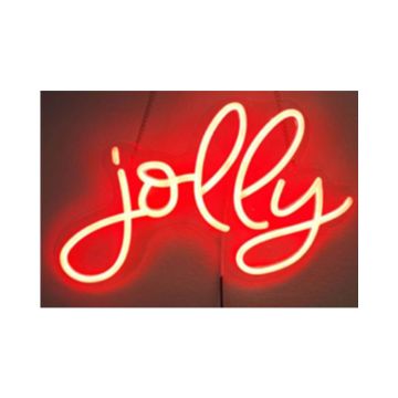 Luxe Light Décor Jolly Hanging Lighted Sign, 14"