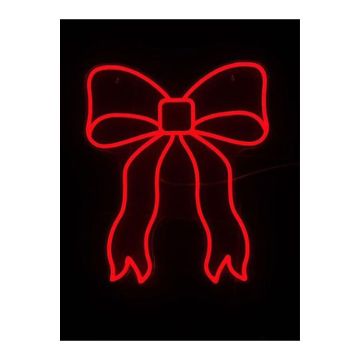 Luxe Light Décor Bow Hanging Lighted Sign, 19"