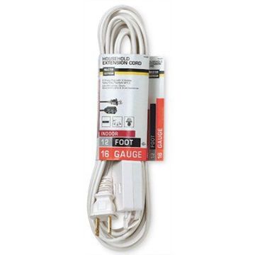 MASTER ELECTRICIAN Indoor Household Cube Extension Cord with Power Tap 2-Prong 3-Outlets 16/2 Gauge White 6FT