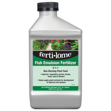 ferti•lome® Fish Emulsion Fertilizer 5-1-1 Non Burning Plant Food, 1 quart