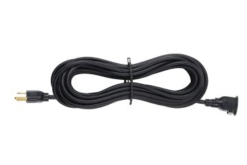 Power Cords, S4 Black Extention Cable, Single Adaptor, 25'