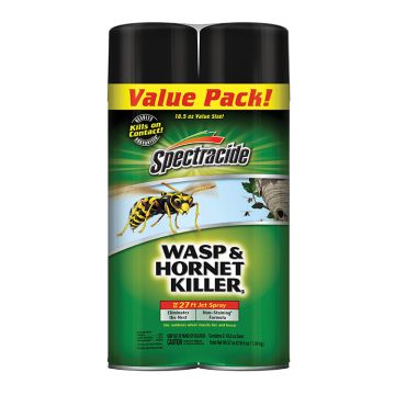 Spectracide Wasp & Hornet Killer, 2 Count, 18.5oz Aerosol