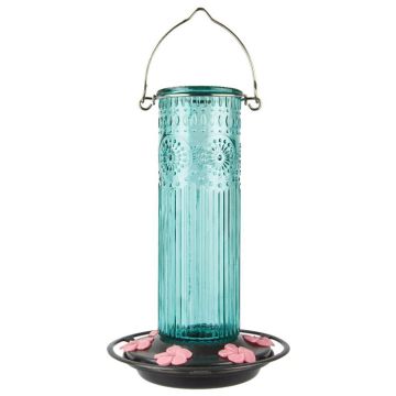 Nature's Way Antique Glass Gravity Hummingbird Feeder 28 oz