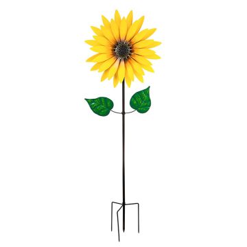 Evergreen Petal & Plow Wind Spinner, Sunflower Statement Wind Spinner, 75" H