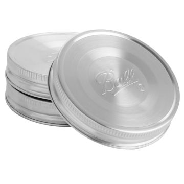 Ball® Regular Mouth Stainless Steel Lids, 3 pack