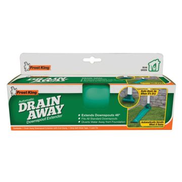 Frost King Drain Away Green Vinyl Downspout Extension, 0.1 in. H X 9 in. W X 46 in. L 