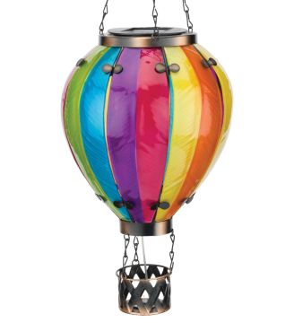 Regal Art & Gift, Hot Air Balloon Solar Lantern, Rainbow, Large