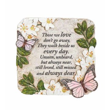 Evergreen Those We Love Butterflies Memorial Garden Stone