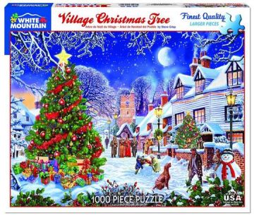 White Mountain Village Christmas Tree 1000 Piece Puzzle