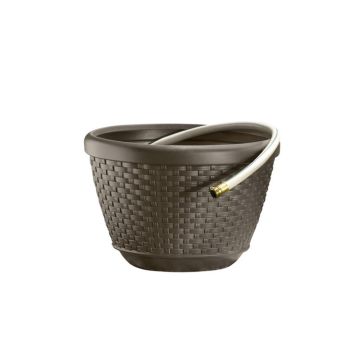 Suncast 100 ft. Brown Free Standing Hose Pot