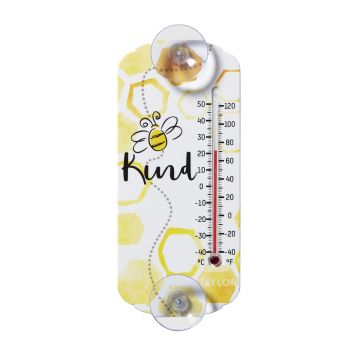 8" Bee Kind Thermometer with Suction Cup