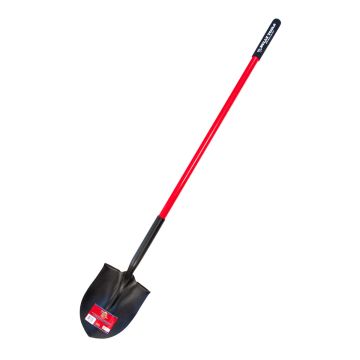 Bully Tools 82515 Fiberglass Long Handle Closed Back 14-Gauge Round Point Shovel