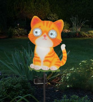 Regal Art & Gift Eye Roller Solar Stake 'Cat' 35"