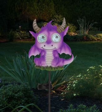 Regal Art & Gift Eye Roller Solar Stake 'Dragon' 35"