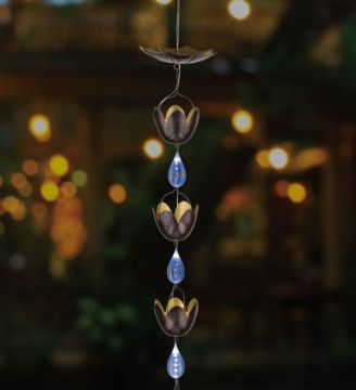 Regal Art & Gift Solar Hanging Waterdrop 'Umbrella' 54"