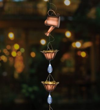 Regal Art & Gift Solar Hanging Waterdrop 'Watering Can' 54"