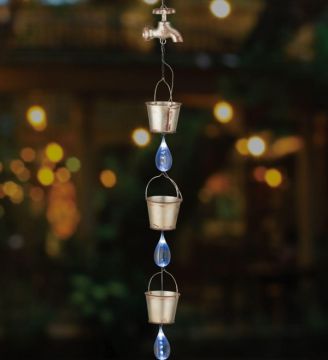 Regal Art & Gift Solar Hanging Waterdrop 'Faucet' 54"