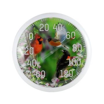 Spring Birds Dial Thermometer