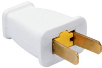 Pass & Seymour, Non-Polarized Plug, Residential, White, 15A, 125-Volt