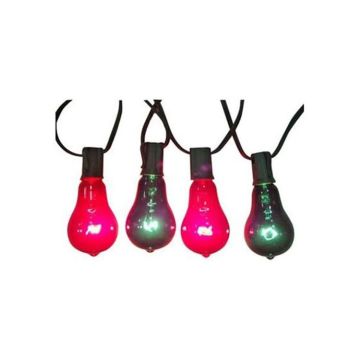 Holiday Wonderland Christmas Lights Replacement Bulb, Edison Style, Red & Green, 7-Watt, 2-Pk.   