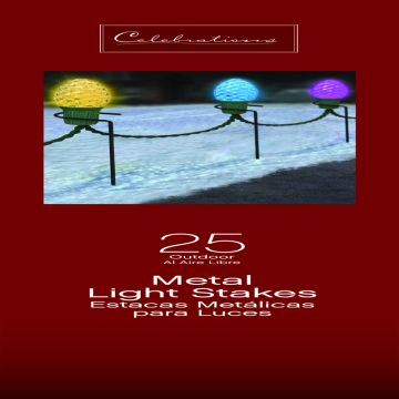 Celebrations Outdoor Metal Light Stake 25 ct