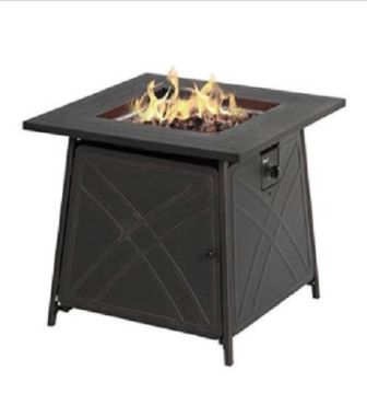 Four Season Courtyard, Square Gas Fire Pit Table