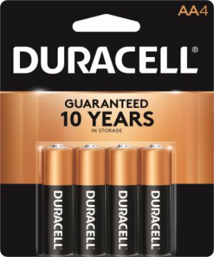 DURACELL 4-Pack AA Alkaline Batteries   