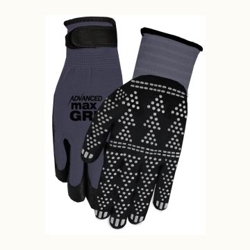 Midwest Quality Gloves Advanced Max Grip Nylon/Spandex Black/Gray Gloves, L/XL