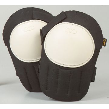 Custom Leather Craft Polyester Knee Pads, Black with White Caps, with Foam