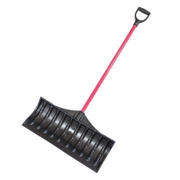 Bully Tools 92813 27″ Poly Snow Pusher with Fiberglass Handle and Poly D-Grip