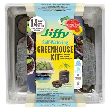 Jiffy Self-Watering Seed Starting Kit, 14 Cell 50mm Peat Pellets