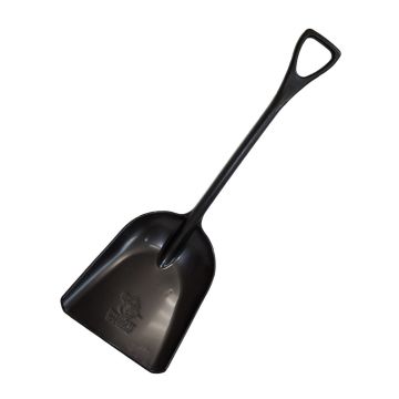 Bully Tools 92801 One-Piece Poly Scoop/Shovel with D-Grip Handle Black 42"