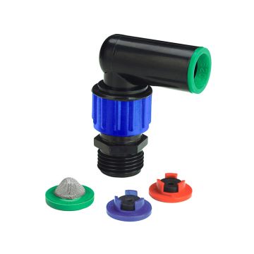 Raindrip Sprinkler Riser Adapter, Multi-Inlet x 1/2-In. Tubing, Swivel Elbow