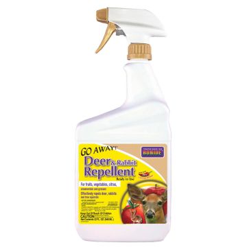 BONIDE 230 Go Away! Deer & Rabbit Repellent Ready-To-Use, 1 quart