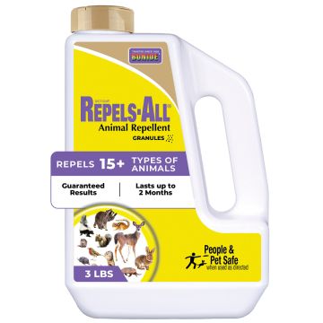 BONIDE 2361 Repels-All Animal Repellent Granules, 3lbs