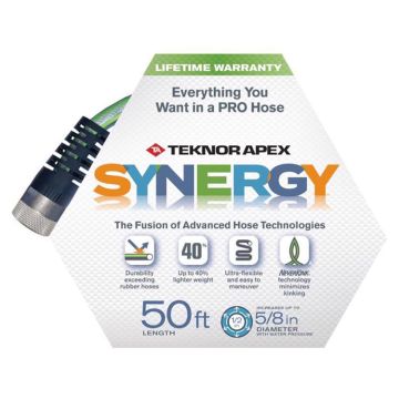 Teknor Apex Synergy 5/8 in. D X 50 ft. L Heavy Duty Garden Hose