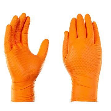 Gloveworks® Disposable Gloves, 8 mil Palm, Nitrile, Powder-Free, Orange, 100 pack