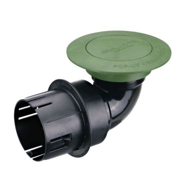 NDS Pop-Up Drainage Emitter with Elbow and Adapter, for 3 in. and 4 in. Drain Pipes