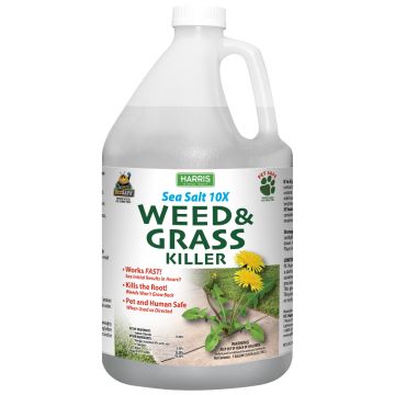 Harris Sea Salt 10X Weed & Grass Killer, 1 Gallon