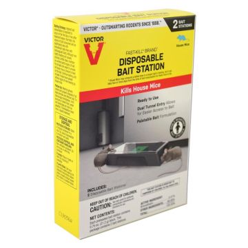 Victor Fast-Kill Brand Toxic Bait Station Blocks For Mice, 0.75 oz, 2 pk