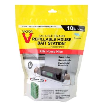 Victor Fast-Kill Bait Station Blocks For Mice, 10 pk