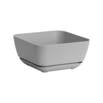 Novelty Square Garden Planter, Grey, 12"