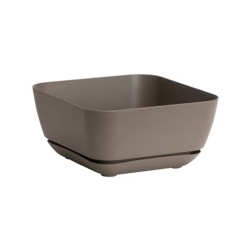 Novelty, Square Garden Planter, Taupe, 12"