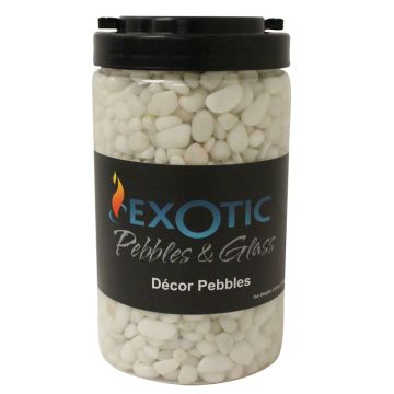 Exotic Pebbles & Glass Polished Small Gravel Snow White 5.5 lb