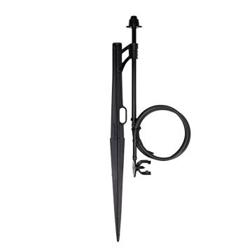 Raindrip Adjustable Flow Bubbler Assembly, Full-Circle Pattern, Fan Spray, 1/4 in. Clamp N Pierce Inlet, Riser, 13 in. Stake